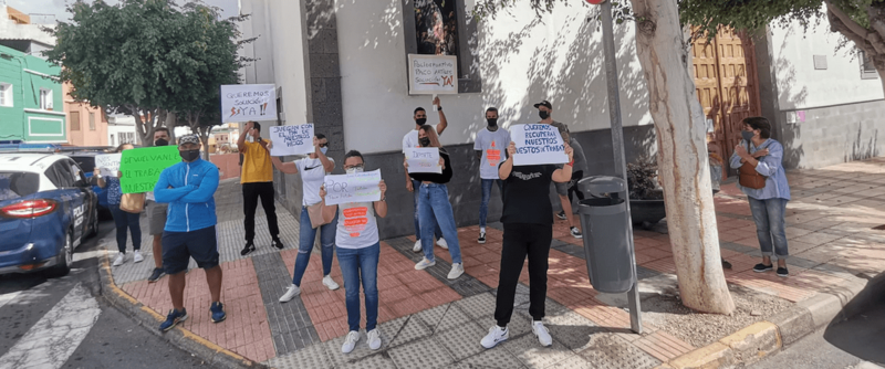 Imagen de archivo de una protesta de los trabajadores del Paco Artiles / TA